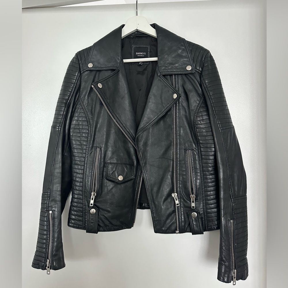 Barney’s moto genuine leather jacket